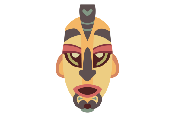 African Mask in Decorative Souvenir Styl: A Designer's Guide