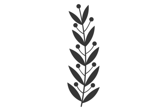 Botany Icon: Decorative Stylized Plant B for Modern Design
