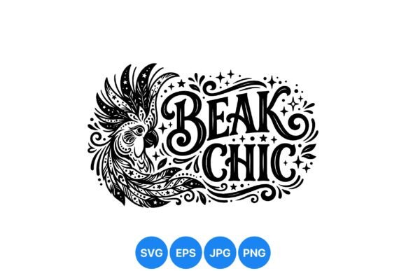 Decorative Bird Typography Design: Bold Artistry for Modern Brands