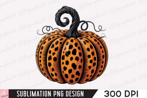 Decorative Dotted Pumpkin Sublimation for Autumn Projects