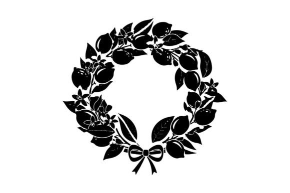 Decorative Leafy Wreath Silhouette: The Ultimate Design Asset