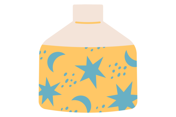 Decorative Vase with Star Pattern: A Pottery Font for Modern Design