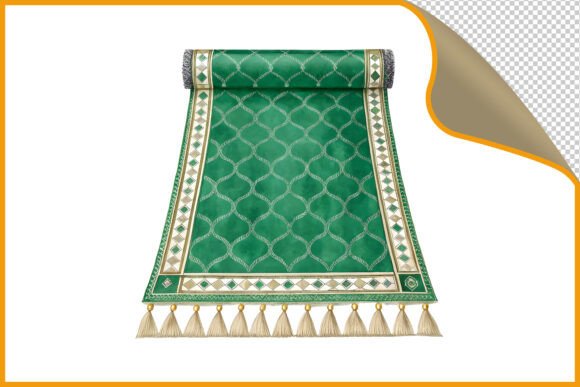 Emerald Green Decorative Runner Rug PNG: A Digital Design Asset