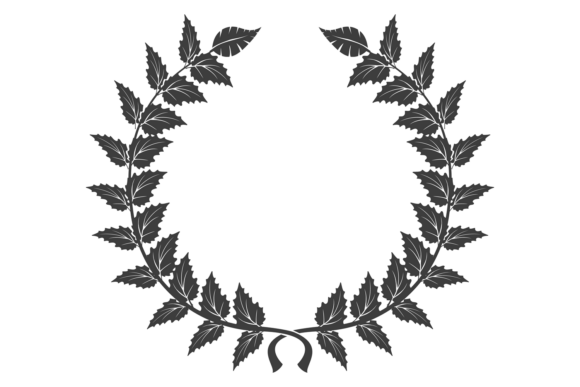 Empty Round Wreath: The Decorative Botany Font