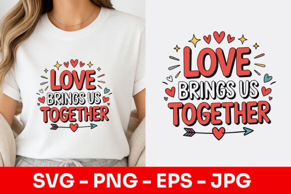 Love Brings Us Together: A Versatile Decorative SVG for Heartfelt Design