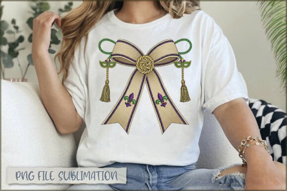 Mardi Gras Decorative Bow Preppy PNG: Style Guide