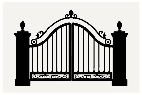 Ornamental Ironwork: The Decorative Garden Gate Vector Set