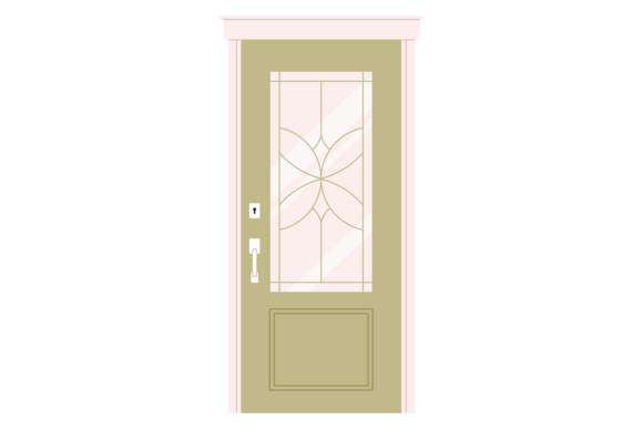 Timeless Elegance: The Vintage Doorway with Ornate Decorative G